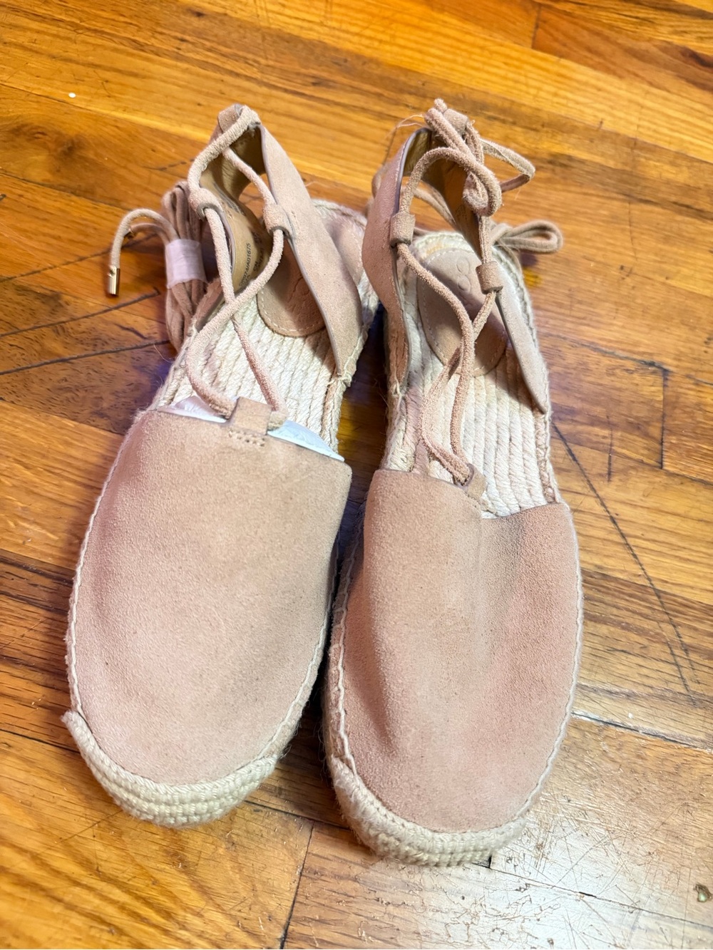 Coach Rita Suede Espadrille with Ankle straps flats